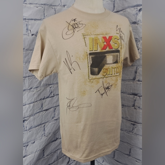 tennessee river INXS Autographed T-Shirt Tee 6 Signatures Music Band Mens Medium - Picture 10 of 12